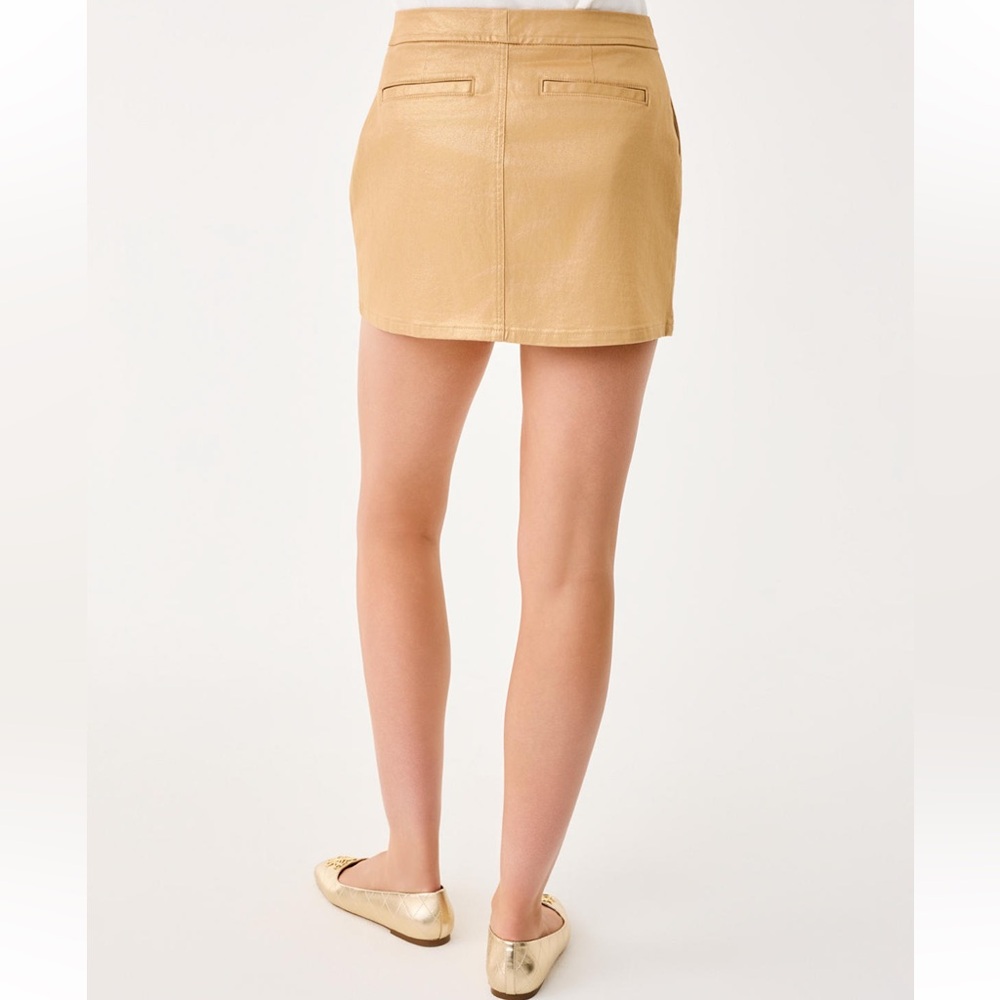 NWT Lilly Pulitzer Colette Gold Shimmer Mini Skirt - Picture 4 of 7